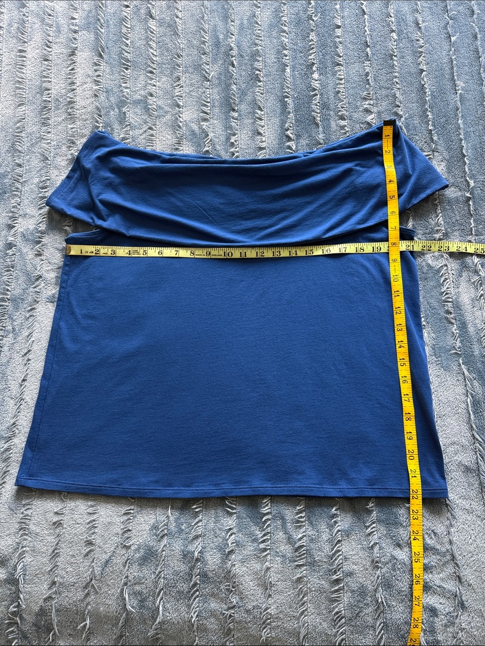 J. Jill Foldover Off-The-Shoulder Knit Top in Blue, Women’s XLP - Picture 3 of 6